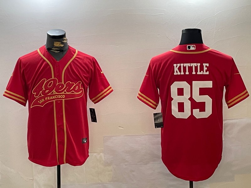 Men's San Francisco 49ers George Kittle #85 Scarlet Team Jersey
